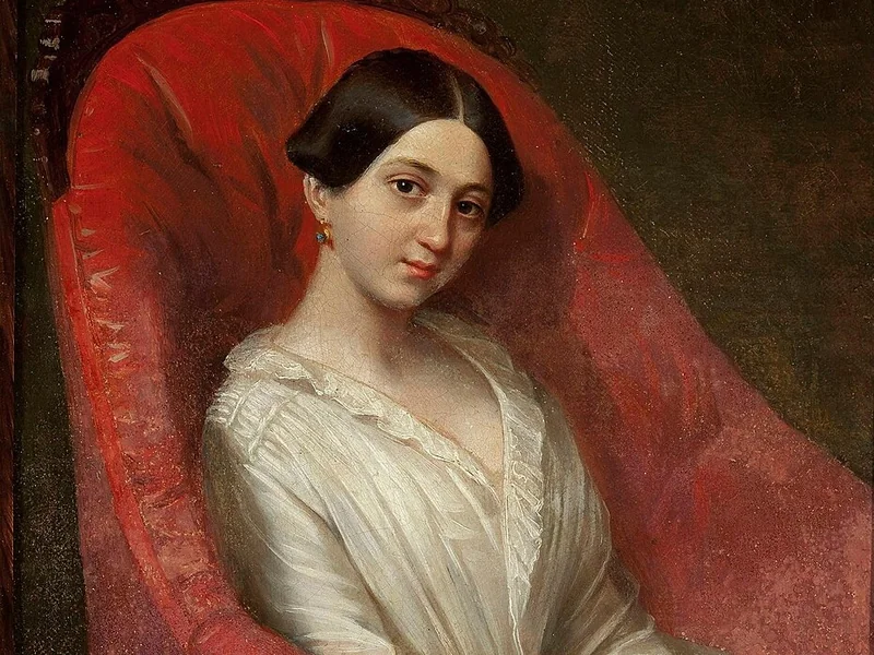 1805-Jan Ksawery Kaniewski - Ritratto di una signora in abito bianco